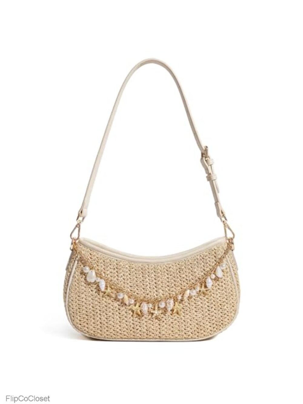 Raffia Woven Straw Shoulder Bag Boho Beach Hobo Purse